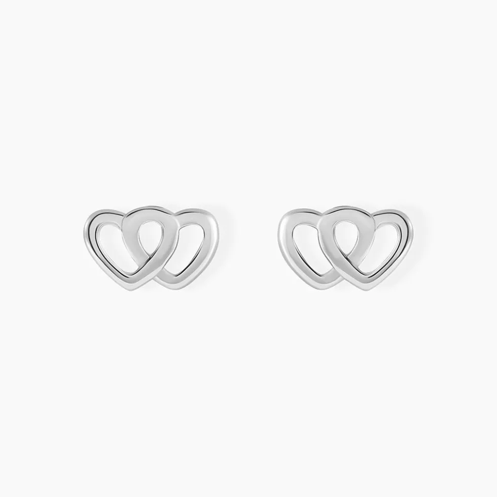 Boucles D'oreilles Puces Lehinaae Argent Blanc