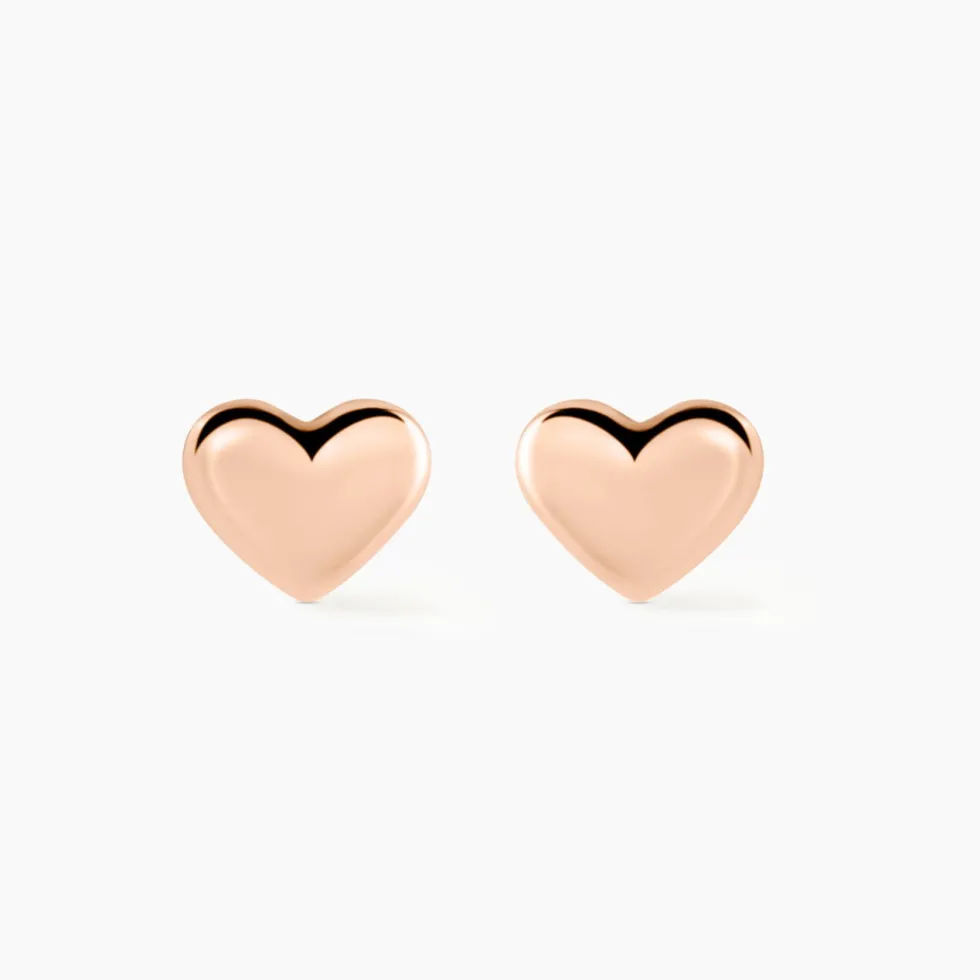Boucles D'oreilles Puces Lison Or Rose