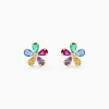 Boucles D'Oreilles Puces Linnet Or Jaune Oxyde De Zirconium