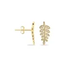 Boucles D'oreilles Puces Luz Plaqué Or Jaune Oxyde De Zirconium