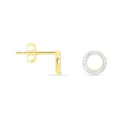 Boucles D'oreilles Puces Maude Or Jaune Diamant