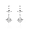 Boucles D'oreilles Puces Malhaut Argent Blanc