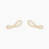 Boucles D'oreilles Puces Marlie Plaqué Or Jaune Oxyde De Zirconium