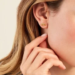 Boucles D'oreilles Puces Niko Or Jaune