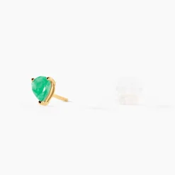 Boucles D'oreilles Puces Or Jaune Pluie D'Eclat Emeraude