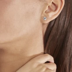 Boucles D'oreilles Puces Or Jaune Katherina Oxyde De Zirconium