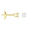 Boucles D'oreilles Puces Or Jaune Victoria Diamants