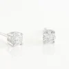 Boucles D'oreilles Puces Or Blanc Victoria Diamants