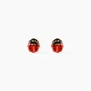 Boucles D'oreilles Puces Or Jaune Helidie Email