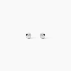 Boucles D'oreilles Puces Or Blanc Fidelia