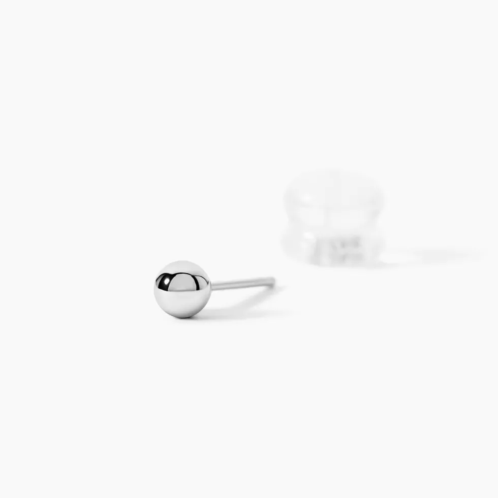 Boucles D'oreilles Puces Or Blanc Fidelia