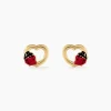Boucles D'oreilles Puces Or Jaune Syringa Smalto