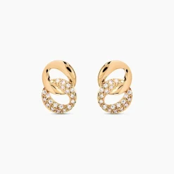 Boucles D'oreilles Puces Plaqué Or Jaune Amato Oxydes De Zirconium