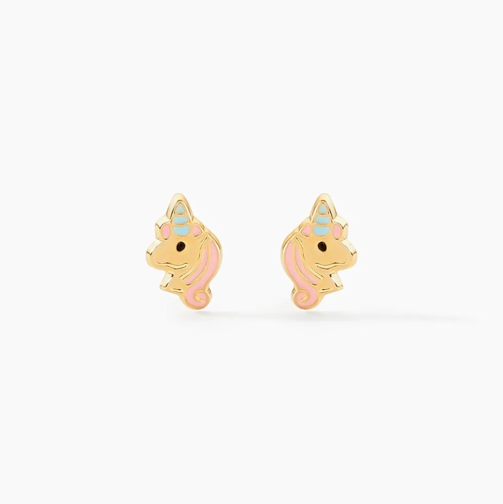 Boucles D'oreilles Puces Pegasus Or Jaune