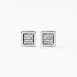 Boucles D'oreilles Puces Phebus Him Acier Argenté