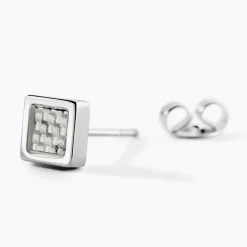 Boucles D'oreilles Puces Phebus Him Acier Argenté