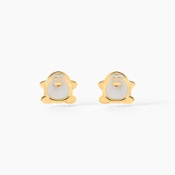 Boucles D'oreilles Puces Ping Or Jaune