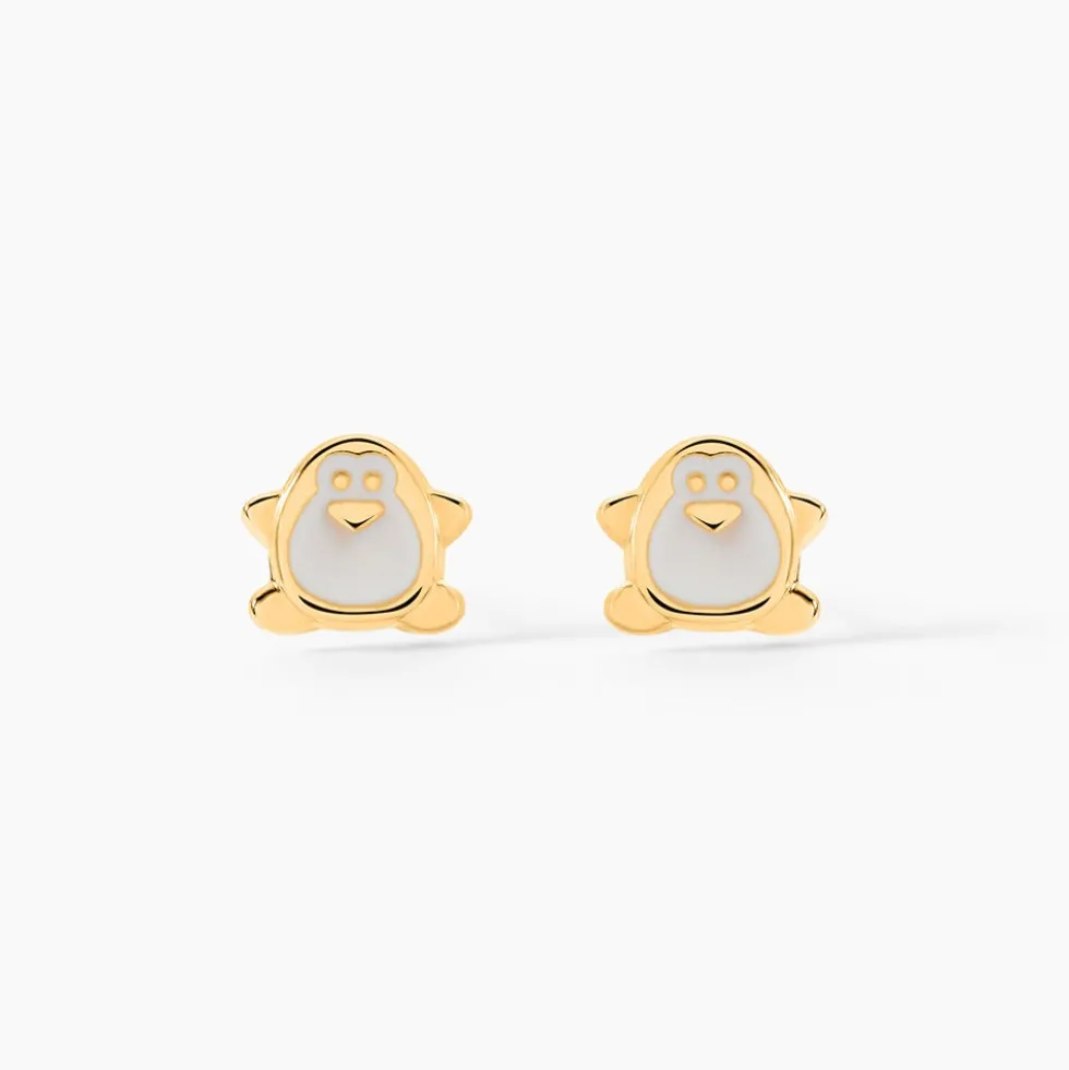 Boucles D'oreilles Puces Ping Or Jaune