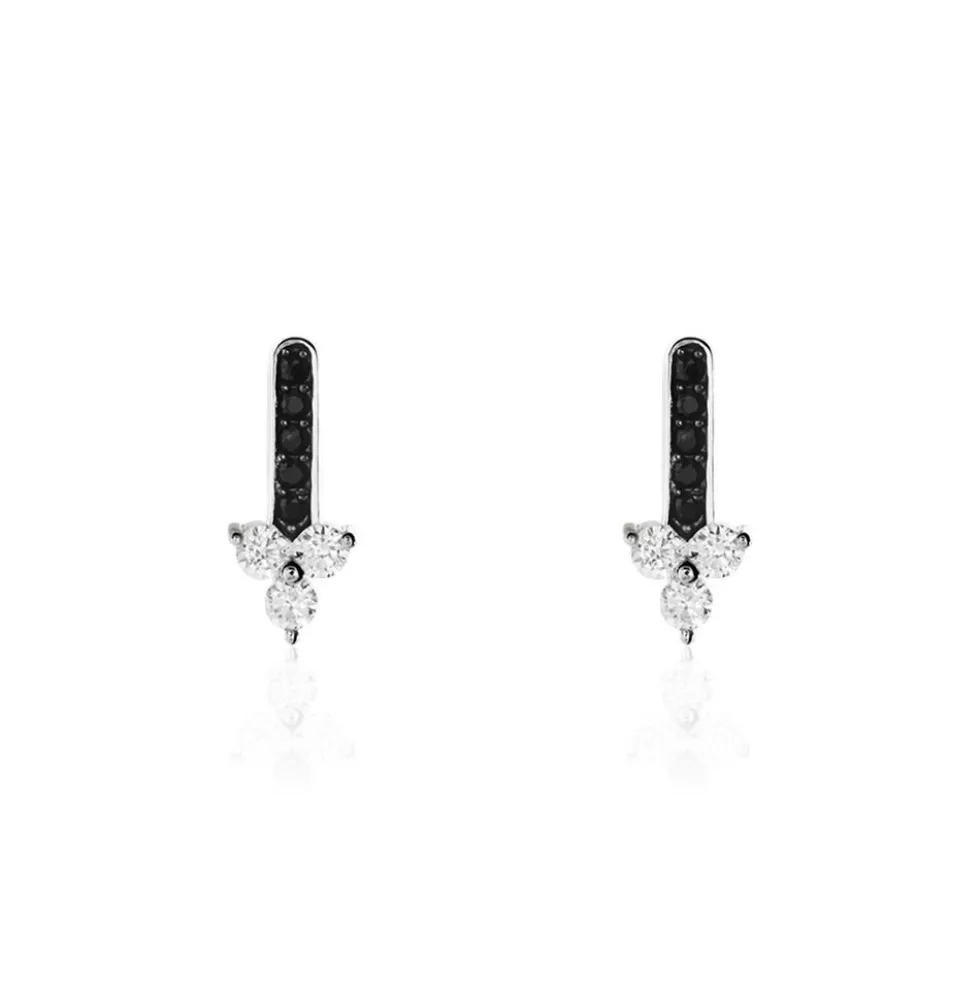Boucles D'oreilles Puces Robinson Argent Oxydes De Zirconium