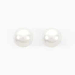 Boucles D'oreilles Puces Suki Or Jaune Perle De Culture