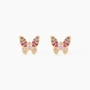 Boucles D'Oreilles Puces Sidonie Or Jaune Oxyde De Zirconium