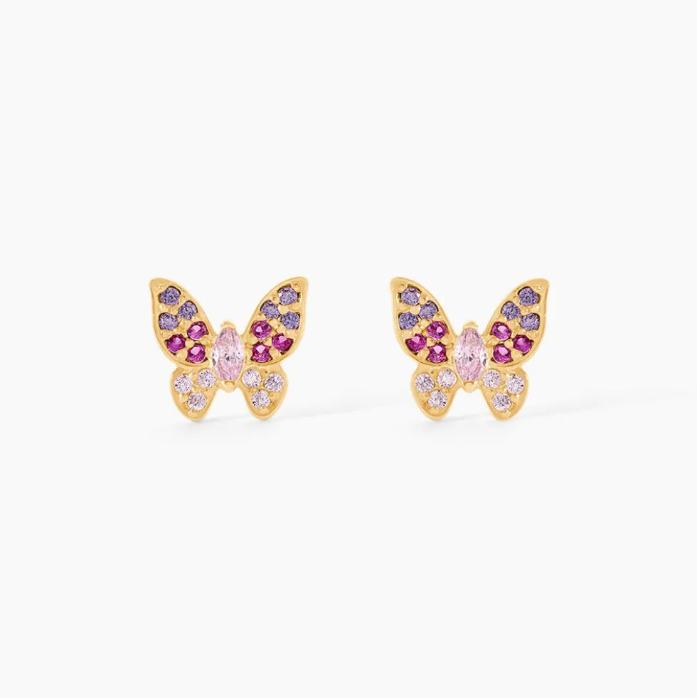Boucles D'Oreilles Puces Sidonie Or Jaune Oxyde De Zirconium