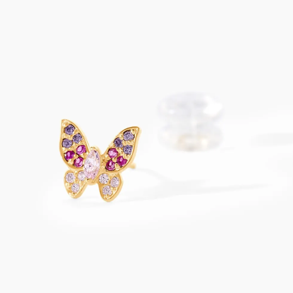 Boucles D'Oreilles Puces Sidonie Or Jaune Oxyde De Zirconium