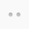 Boucles D'Oreilles Puces Saria Argent Blanc Oxyde De Zirconium