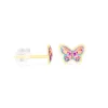 Boucles D'oreilles Puces Sulivia Papillon Or Jaune