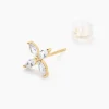 Boucles D'oreilles Puces Stellia Or Jaune Oxyde De Zirconium