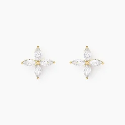 Boucles D'oreilles Puces Stellia Or Jaune Oxyde De Zirconium