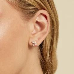 Boucles D'oreilles Puces Stellia Or Jaune Oxyde De Zirconium