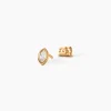 Boucles D'Oreilles Puces Steffie Plaqué Or Jaune Oxyde De Zirconium
