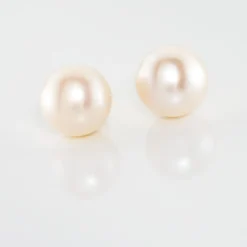 Boucles D'oreilles Puces Suki Or Jaune Perle De Culture