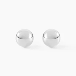 Boucles D'oreilles Puces Virgie Argent Blanc
