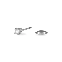 Boucles D'oreilles Puces Victoria Or Blanc Diamant