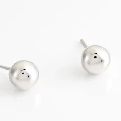 Boucles D'oreilles Puces Virgie Argent Blanc