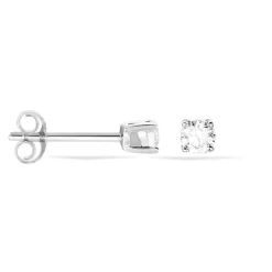 Boucles D'oreilles Puces Victoria Or Blanc Diamant