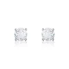 Boucles D'oreilles Puces Victoria Or Blanc Diamant