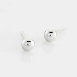 Boucles D'oreilles Puces Virgie Argent Blanc