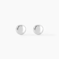 Boucles D'oreilles Puces Virgie Argent Blanc
