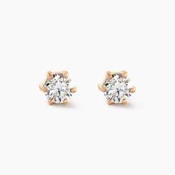 Boucles D'oreilles Puces Yléna Plaqué Or Jaune Oxyde De Zirconium