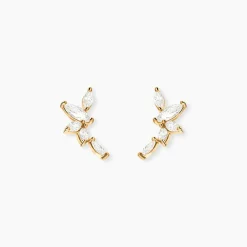 Boucles D'oreilles Barrettes Youssa Barrettes 5 Or Jaune Oxydes