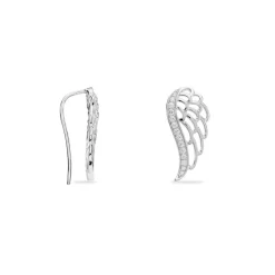 Boucles D'oreilles Grimpantes Soliana Argent Blanc Oxyde De Zirconium