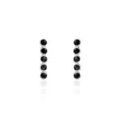 Boucles D'oreilles Grimpantes Perig Argent Oxyde
