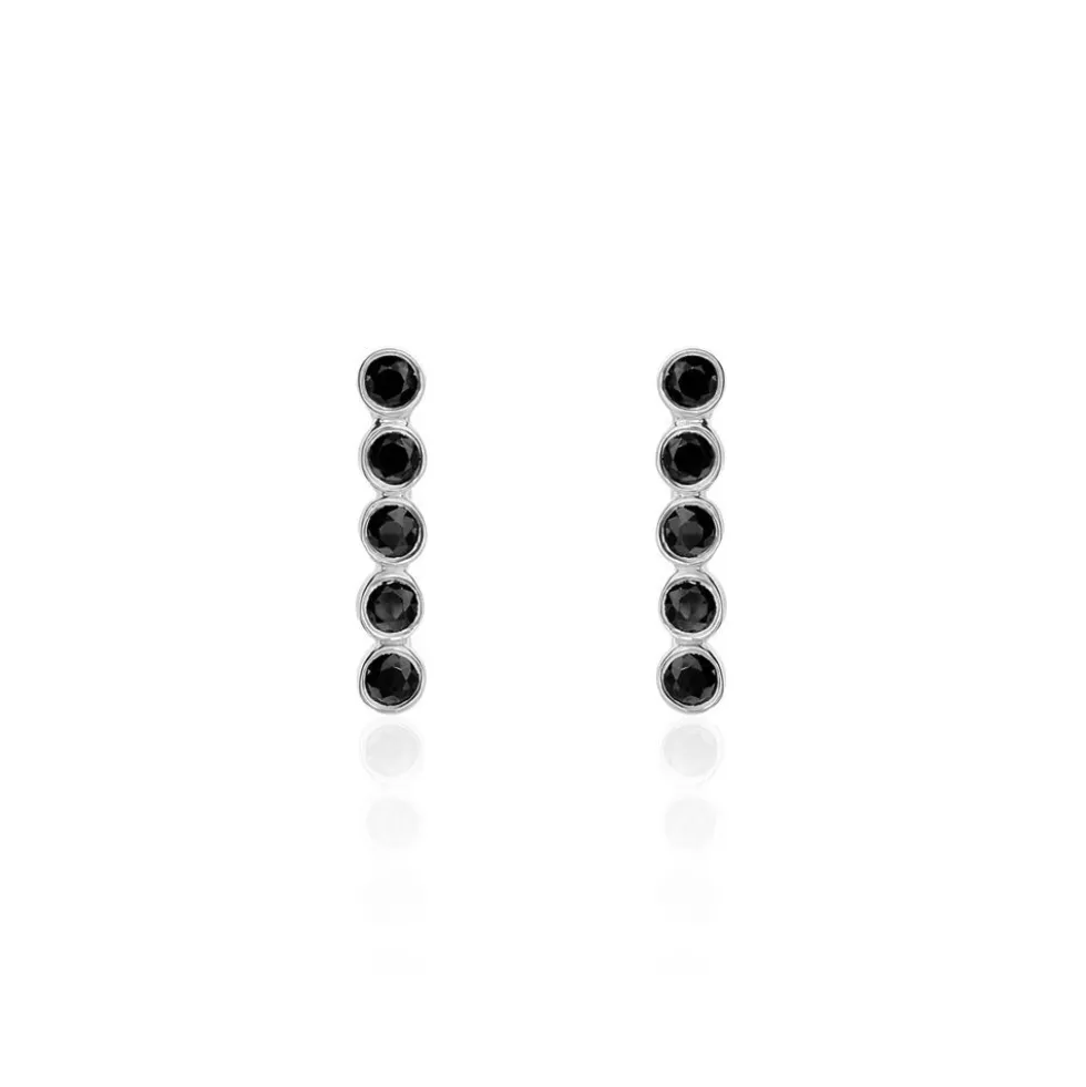 Boucles D'oreilles Grimpantes Perig Argent Oxyde