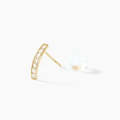 Boucles D'oreilles Jacoba Rondes Or Jaune Oxyde De Zirconium