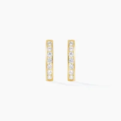 Boucles D'oreilles Jacoba Rondes Or Jaune Oxyde De Zirconium