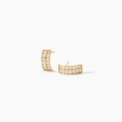 Boucles D'oreilles Jacobee Rondes Or Jaune Oxyde De Zirconium