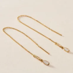 Boucles D'oreilles Or Jaune Mercy Oxyde De Zirconium